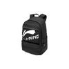 Li Ning Sports Lifestyle Series Fashion Eco-Friendly Zipper Logo Print Polyester Sports Backpack Unisex Backpack Black ABSU181-1