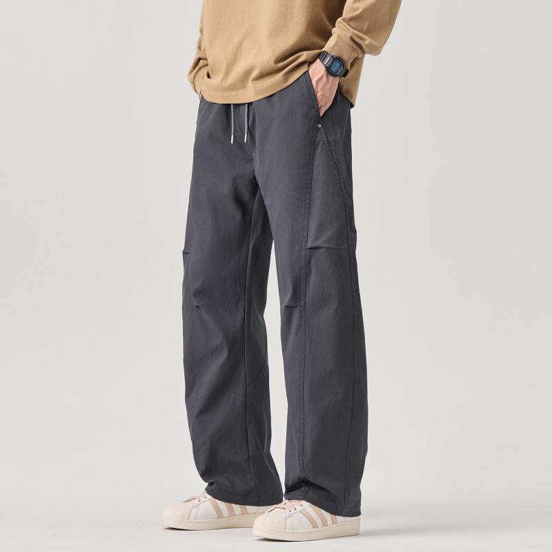 Full Elastic Waist Casual Pants for Men, 2026 New Trendy Wide-leg Straight Loose Versatile Work Pants