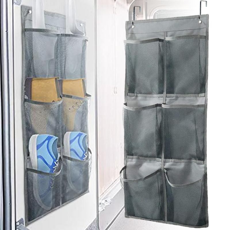 6 Pockets Shoe Rack High Bearing Capacity Folded Shoe Organizer Storage Space-saving Door Hanging Shoe Rack Bedroom Supply