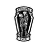Black Skull Coffin Forever Enamel Pin for Couples - Denim Jacket Accessory