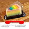 A03 Triangle Cake Box for 6-inch/8-inch Mousse, Mille-feuille, and Durian Pastries - Transparent Disposable Packaging