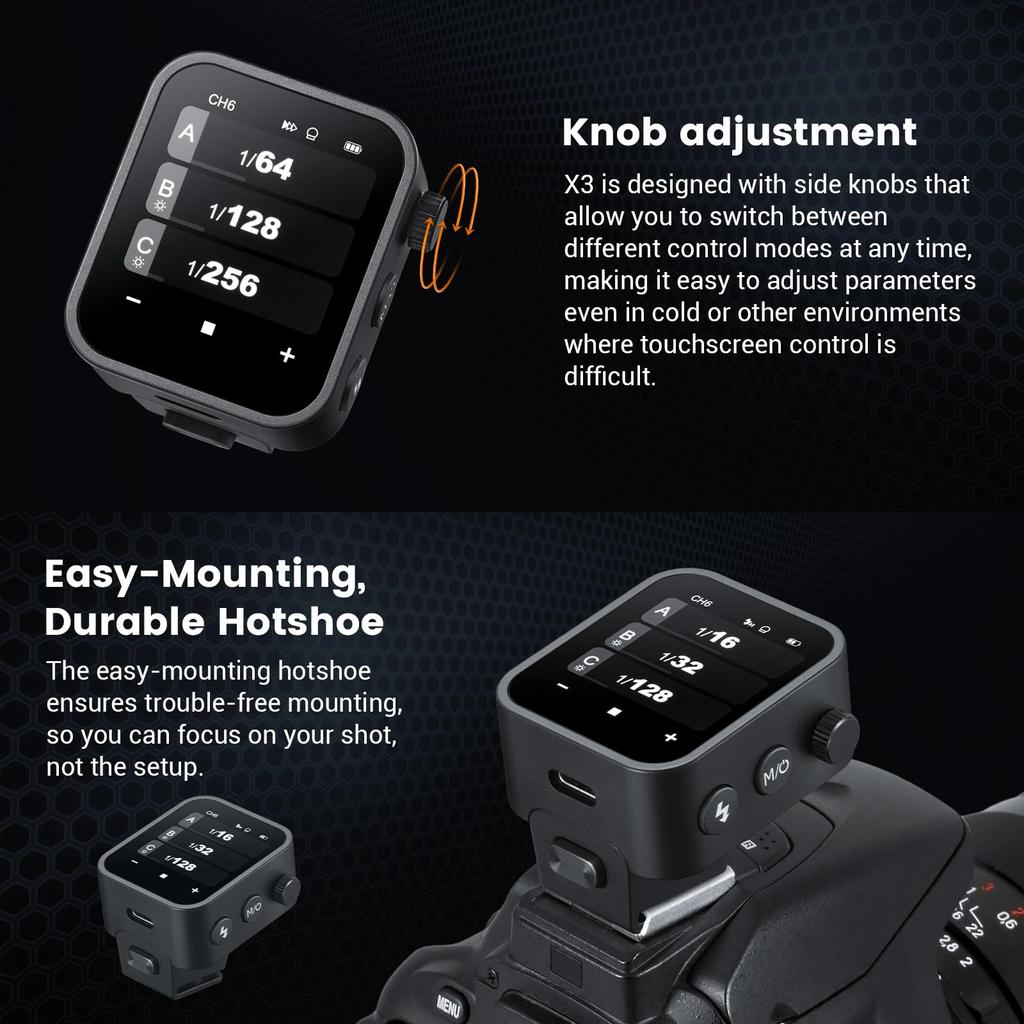 Technical Conformity Mark GODOX X3C Transmitter TTL Wireless Flash Trigger for Canon High Speed Sync TTL Flash X3 Compatible with Canon Camera X3-C