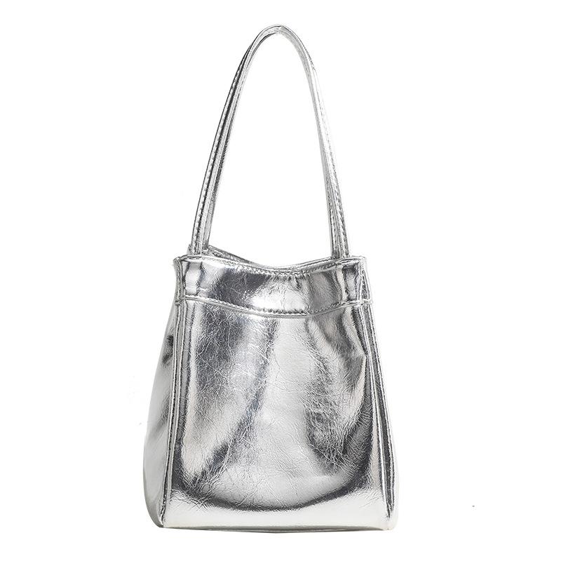 Fashion Female Crossbody Bags Luxury Trend Women's Shoulder Bag Small Square Bucket  Design Silver Purse and Handbag