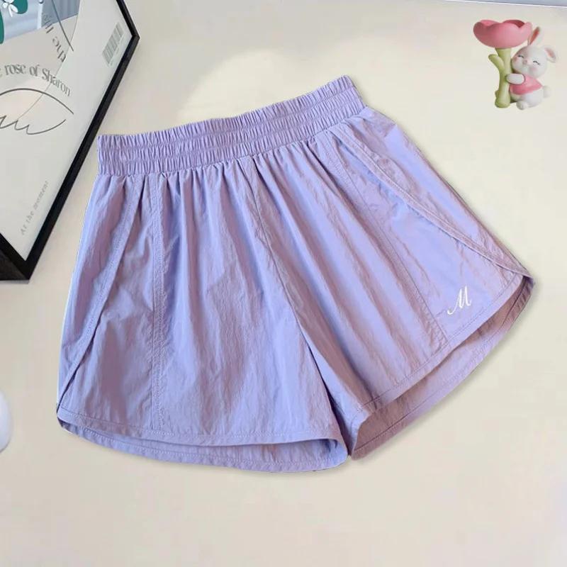 Children's Summer Loose Shorts Pocket High Waist Sports Thin Baggy Short Pants Comfortable Casual Girls