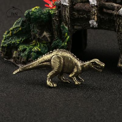 Copper Ancient Animal Tyrannosaurus Rex Statue Car Decoration Craft Home Decor Accessories Retro Brass Dinosaur Miniature Figure