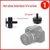 Universal DSLR Hot Shoe Screw Metal Double Layer 1/4 Connector Flash Knob Base Pad