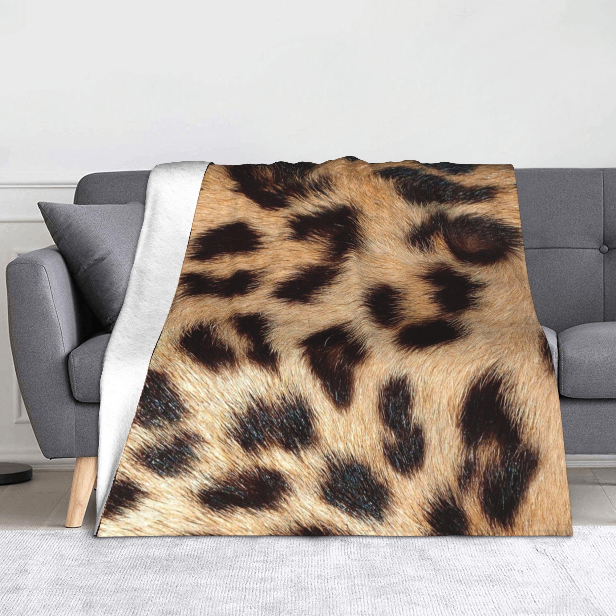 

Черно-белый плед с рисунком снежного барса, флисовый, осенний, многофункциональный, мягкий, для дивана, кровати 30x40in