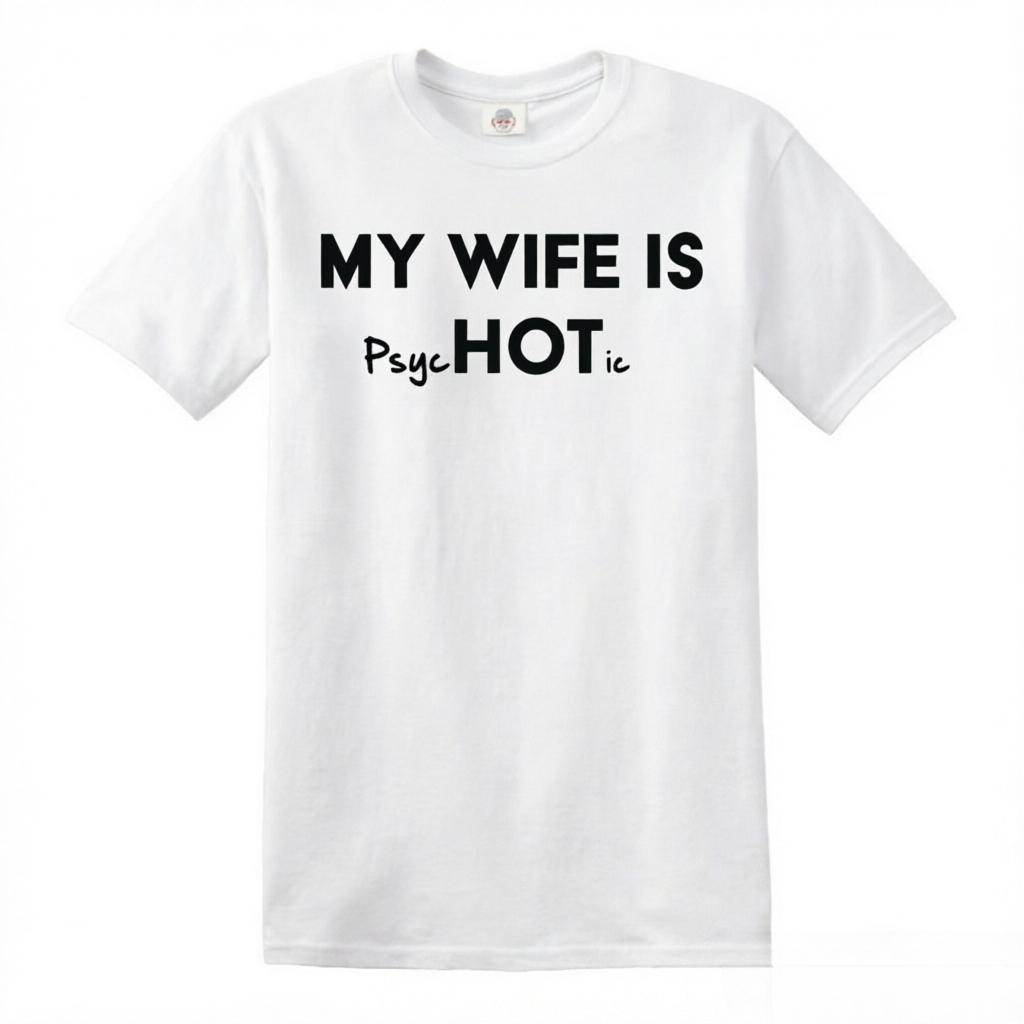 2026 My Wife Wears Psychological Unisexiac TShirts Which Are Humorous Psychological Jokes Cute Puns And Mini Retro Fashion
