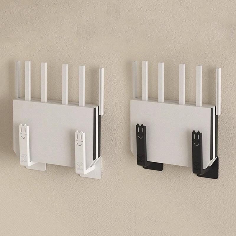4PCS Router Storage Holder Wall Artifact Set-top Box Wall-mounted Fixture Support Bracket Wifi Placement Rack