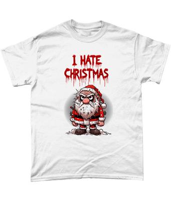 I Hate Christmas T Shirt Grump Funny Gift Sarcastic Novelty Santa Anti Xmas