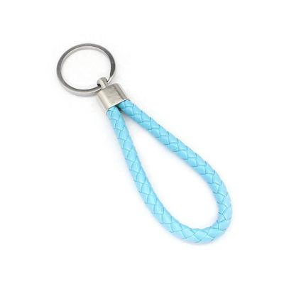 UNI STONE Selectable Color Key Ring Braided Strap Leather Holder