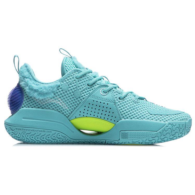 Li Ning All City 9 V1.5 Fabric Synthetic Leather TPU Wear-Resistant Breathable Low-Top Basketball Shoes Men Sneaker Ocean-Blue ABAR015-7