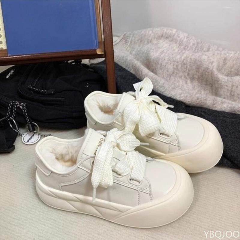 Fashion Thick soled big toe bread shoes winter thick women's warm simple comfortable daily casual lightweight cotton shoes