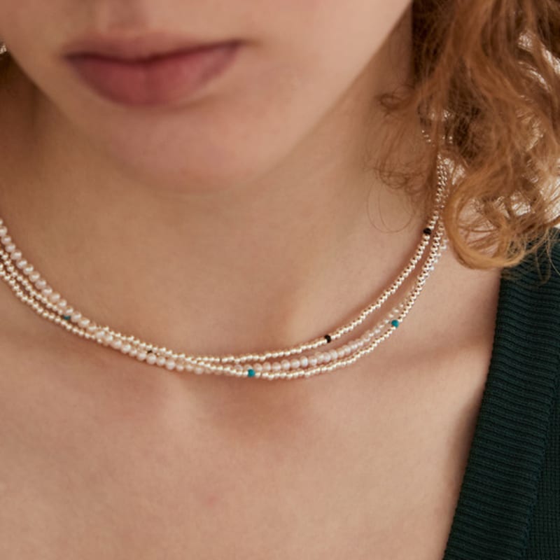 LUNNE Silver 925 Breeze Turquoise Point Necklace #LSN71