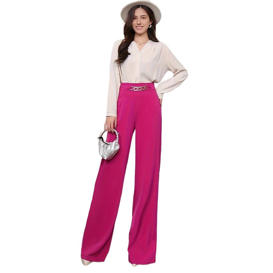 Women's New Imported Bestseller Solid Color Draped Wide Leg Pants Formal Trousers for Women