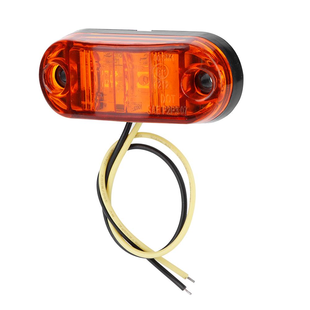 10Pcs 2LED Side Marker Light Signal Lamp for Car Truck Trailer 10-30V