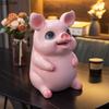 Cute Cartoon Pig Child Savings Jar Creative Piggy Bank Desk Decoration Ornaments Animal Resin Sculpture Room Aesthetic Decor