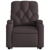 Recliner Chair with Lift Function Dark Brown Fabric