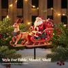 Santa and Reindeer Sleigh Decorative Yard Stake Figurine Eye-Catching for Lawn