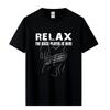 Electric Guitar Nevan Music Tshirt Relax The Bass Player Is Here 100% Cotton Fashionable Black T Shirt Summer Popular Tees