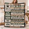 Personalized Son in Law Blanket, Gift for Son in Law from Mother in Law, Wedding Gift, Birthday Christmas Gift, Fleece Throw