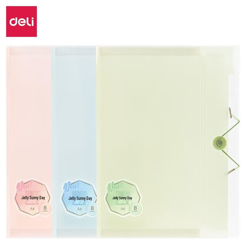 Deli A4 8-Pocket Portable Expanding File Folder