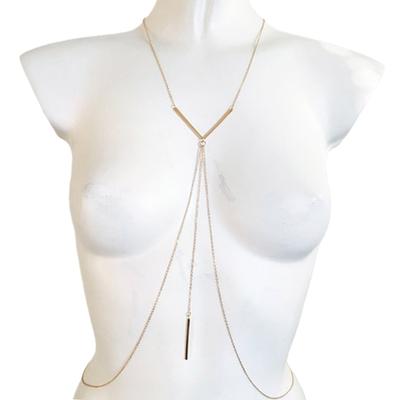 Fashionable Adjustable Body Chains For Women Bikini Chest Harnesses Jewelry Alloy Material Comfortable And Versatile Wear Perfect For Various