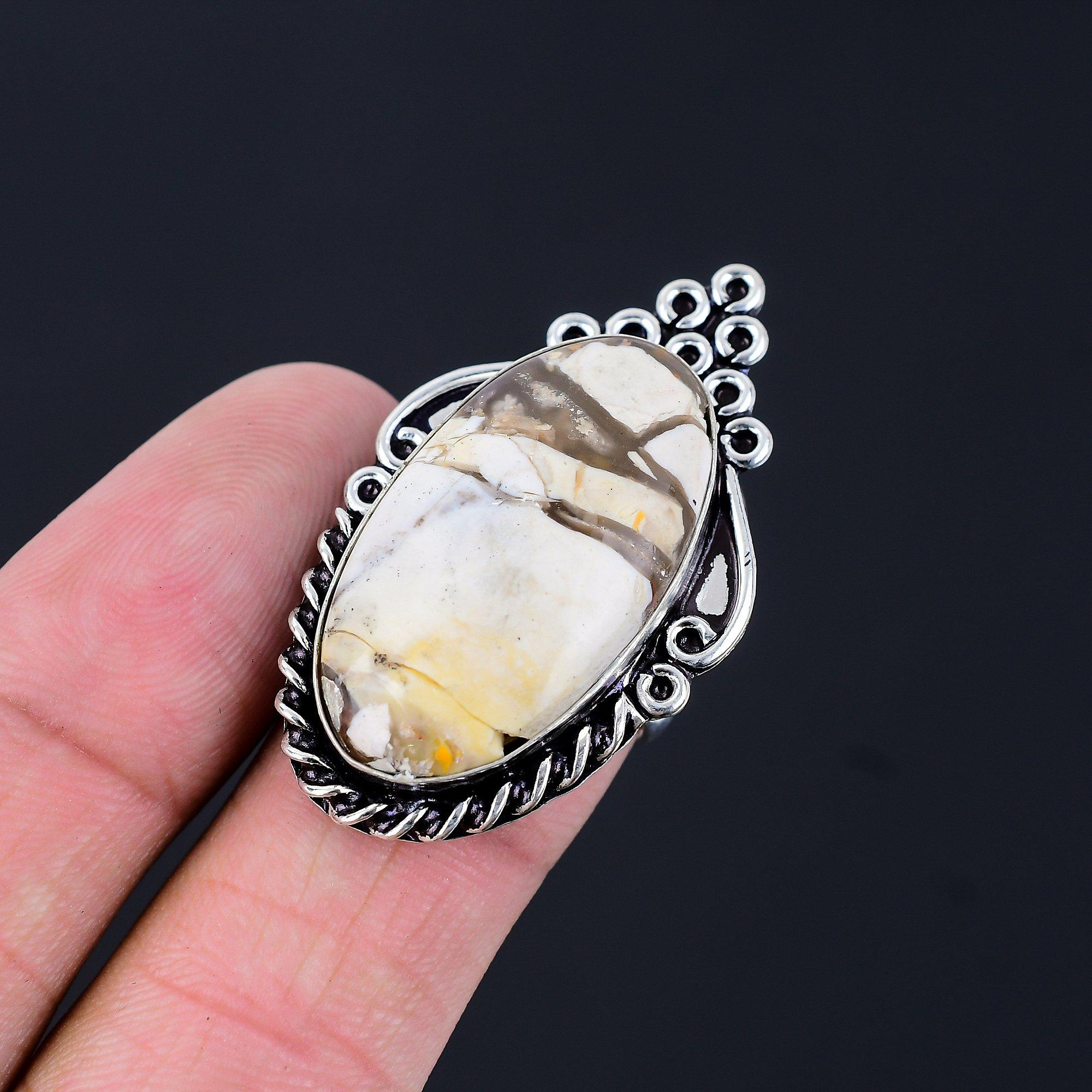 Daughters Day Sale Brecciated Mookaite Stone Stackable Ring Sterling Silver US 8 8