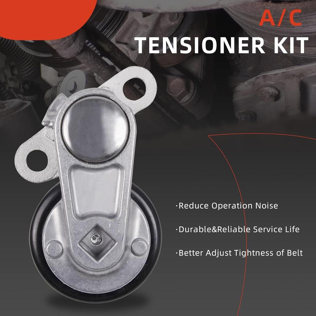 A/C Serpentine Drive Belt Tensioner Kit 90K-38159 Compatible With Cadillac Escalade 2002-2008, Chevrolet Avalanche 2002-2008, Express 2003-2008,