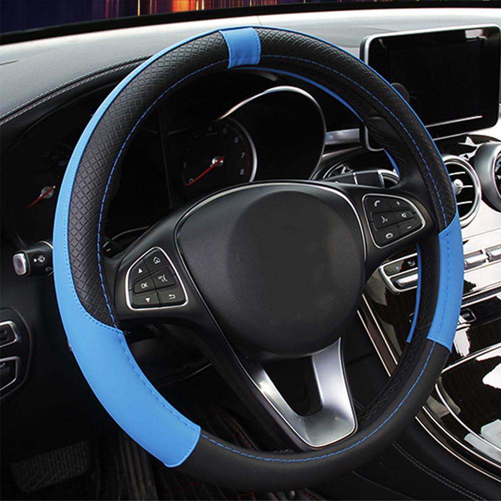 38CM Univerzální potah na volant do auta Kožený potah na řízení Automobilové příslušenství Kryty na volant Auto