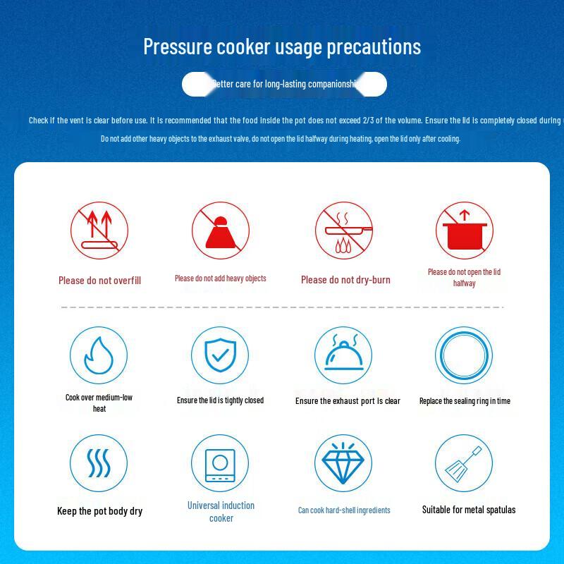 Double Happiness SXCY-18S01 18cm 304 Stainless Steel Pressure Cooker
