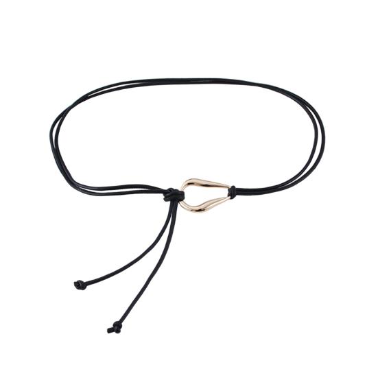 

Женский ремень из искусственной кожи, регулируемый пояс для утяжки талии, минималистичный дизайн, для платьев, рубашек, джемперов, повседневный пояс чёрный