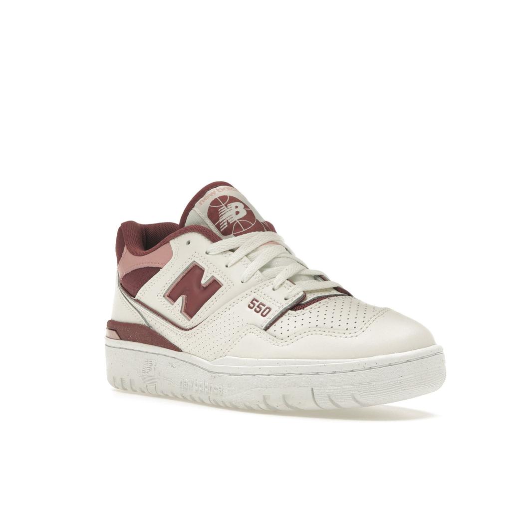 New Balance 550 Washed Burgundy Women Sneakers White Sea-Salt BBW550DP