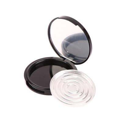 Reusable Empty Single Black Circular Highlight Box Blush Shadow Powder Box With Mirror Aluminum Pan Inside Diameter 59Mm