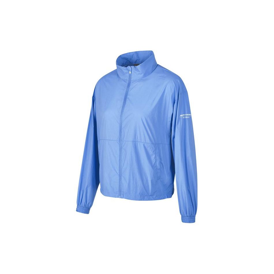 Skechers Loose Fit Breathable Quick Dry Jacket With Stand Collar And Zipper Women jackets Persian-Blue P224W018-03Z1 S