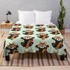 Waschbär Kuscheldecke Waschbär Geschenke für Mädchen Jungen Frau Weich Leicht Warm Fleece Flanell Plüschdecke für Bett Sofa Couch