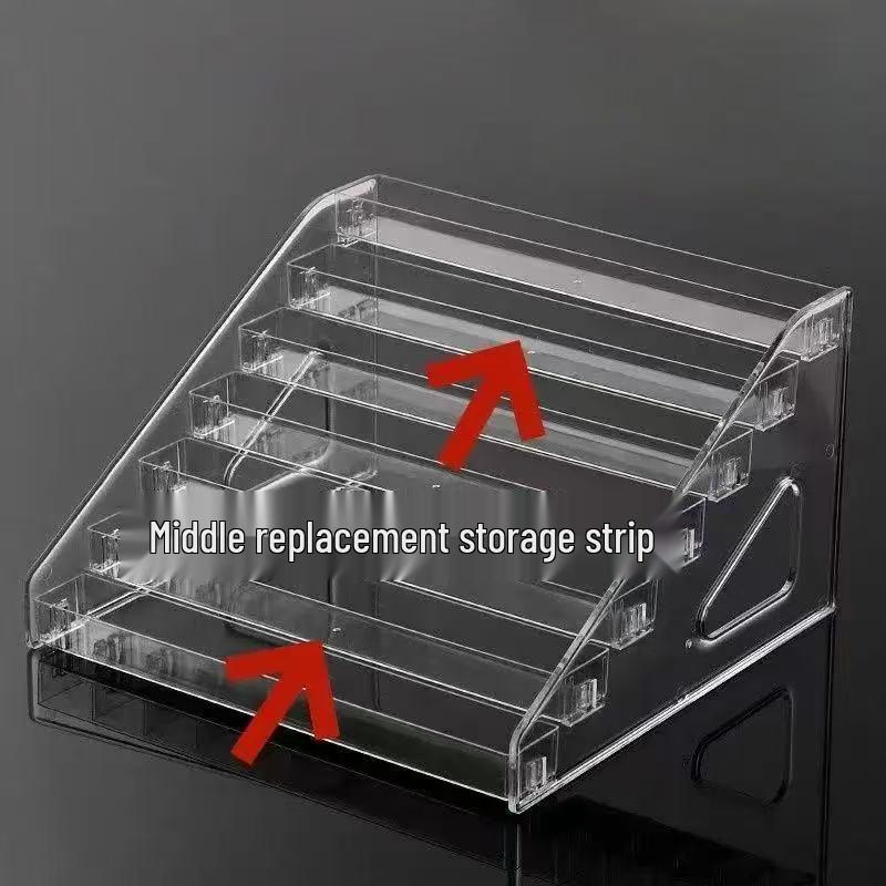 Pin Dou Acrylic Desktop Storage Rack: Multi-layer, Large Capacity, Transparent Display Box
