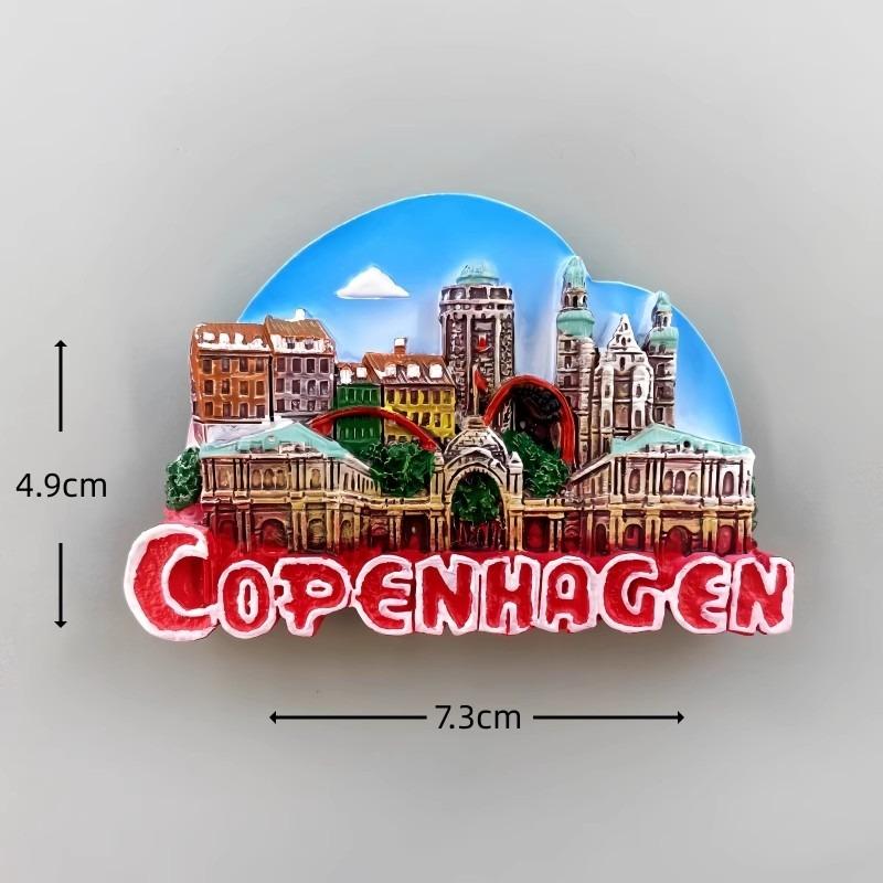 Denmark Souvenirs Copenhagen Fridge Magnets Mermaid Denish Hotdog Bread Fridge Stickers Home Decoration Wedding Gifts