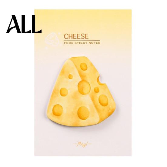 Cute Stick Notes Note Pads, Funny Toast Bread Cookie Cheese Design Notepad, 30 Adhesive Memo Pad Sheets/Pad Self for Home Office Notebook Bookmarks