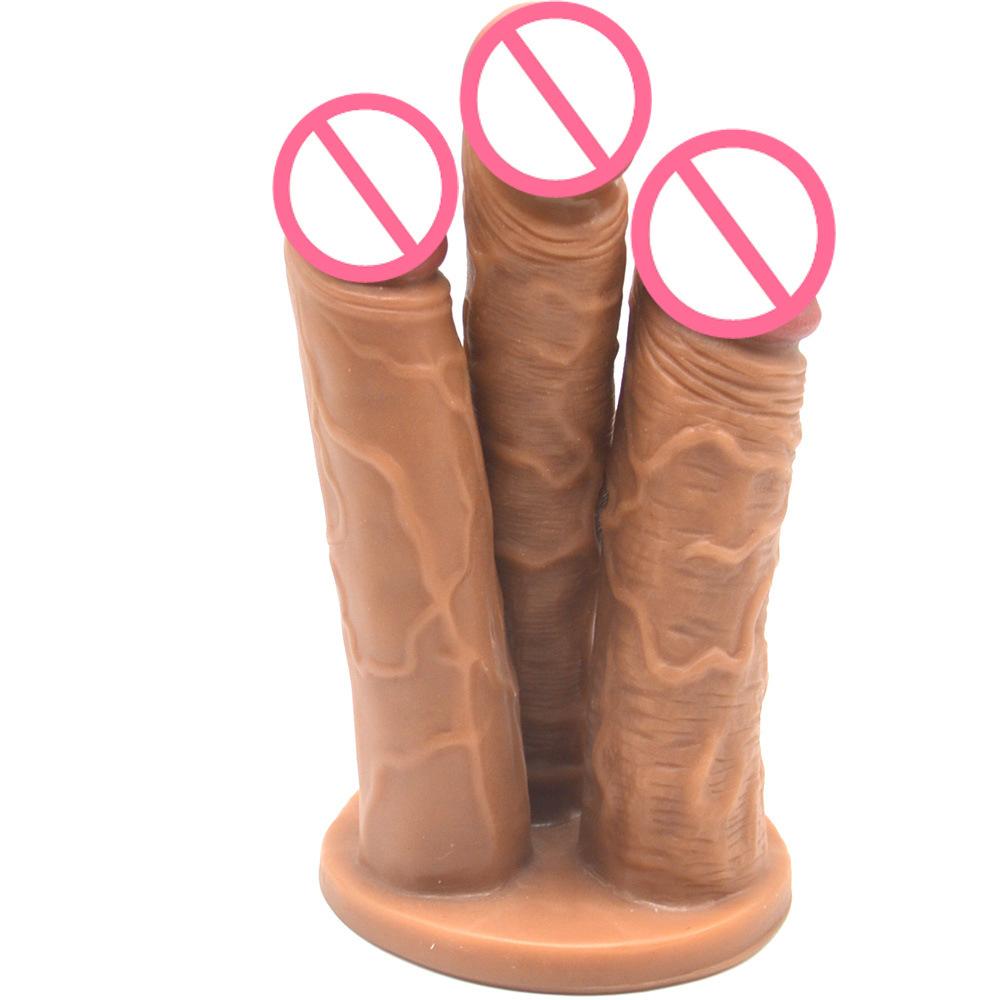 Pênis siamês de três cabeças, brinquedos sexuais adultos, dispositivo de masturbação feminina, masturbação anal vaginal, plug de quintal, produtos para adultos