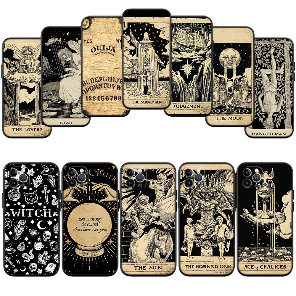 QE10 Divination Tarot Phone Case for OPPO A40 A60 A80 A15 A16 A16K A12 A17 A17K A54 A54S A53 A53S A55 A56 A57 A98 F23
