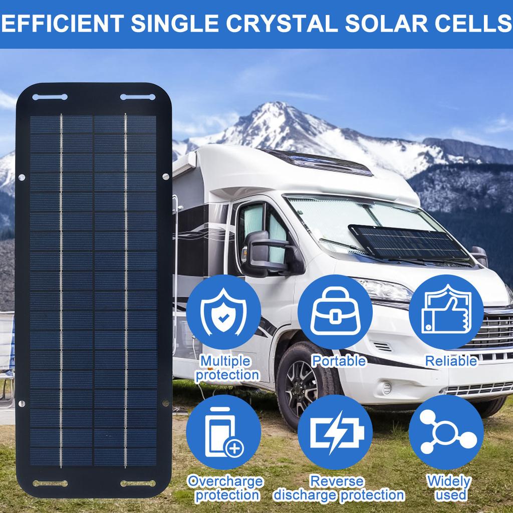 30W Solar Trickle Charger IP65 Car Battery Solar Panel Charging Kit 12-24V Solar Battery Charger For Car RV Boat Motorcycle