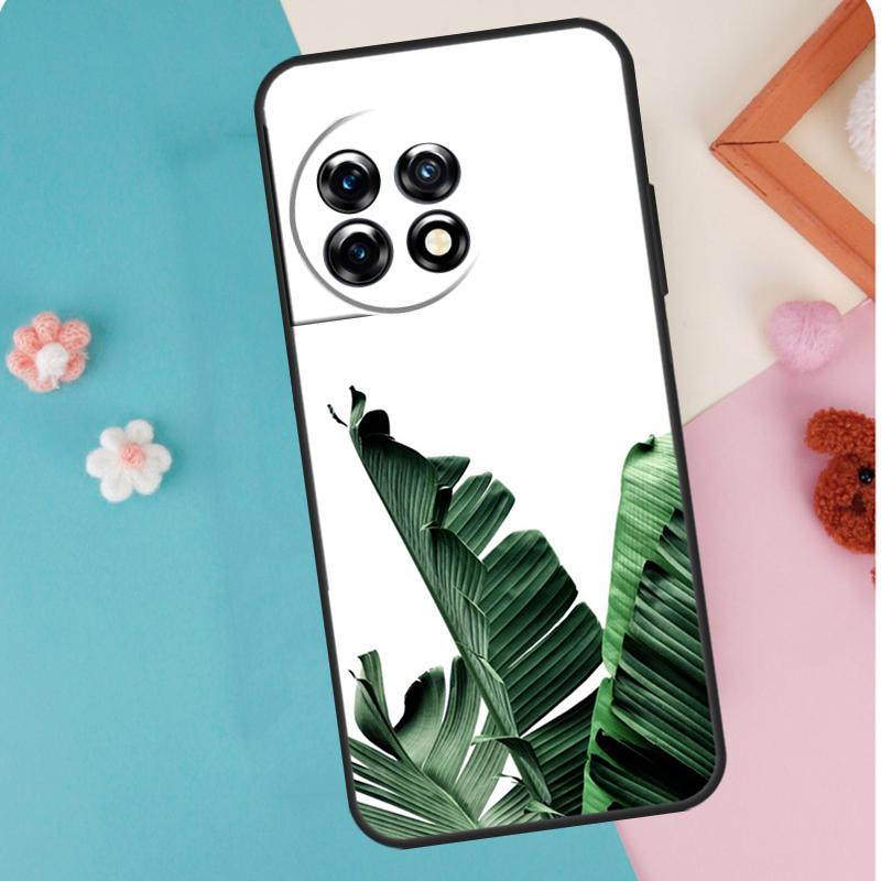 Banana Leaf Case For OnePlus 12 11 9 10 Pro 9RT 10T 10R 12R OnePlus Nord N10 N20 CE 2 3 Lite 2T Cover