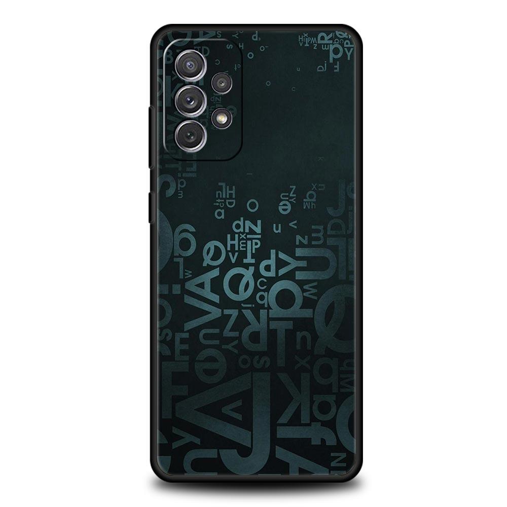 Number Pattern Phone Case for Samsung Galaxy A55 A35 A17 A07 A15 A13 A25 A51 A71 A72 A73 A32 A52 A52S A41 5G Soft TPU Shell Bags