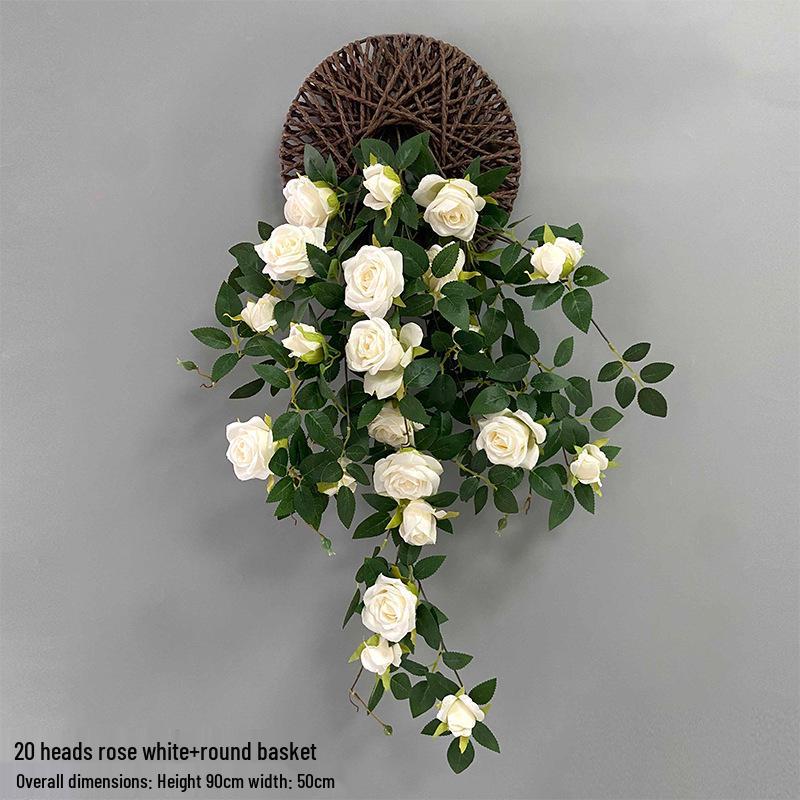 Wisteria Vine Artificial Silk Flower Wall Hanging for Indoor Decoration