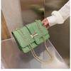 Women Solid Color Stone Pattern Crossbody Bag New Embossed PU Leather Square Shoulder Bag Casual Mini Handbag Daily Fashion Accessories