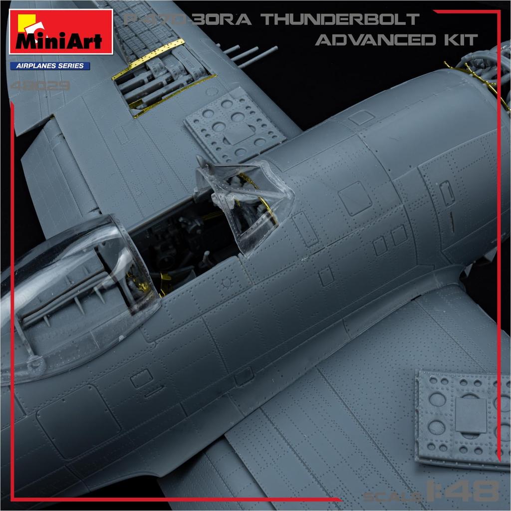 Miniart scale American Thunderbolt Advanced Kit Plastic Model Kit MA48029 1/48 P-47D-30RA