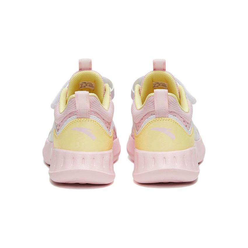 Anta Antiskid Shock Absorbing Wear Resistant Low Top Running Shoes Kids Sneakers Pink White Yellow A322325523J-2