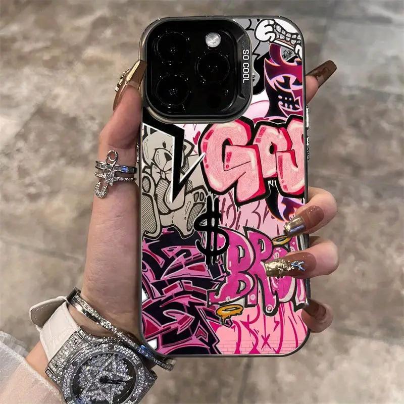 Graffiti Cool Art Pink Phone Cases for Xiaomi 14T 14 15 12T 13T Pro 12 13 11 Lite Case Fro Xiaomi 14 13T 12T 14T Pro Matte Cover
