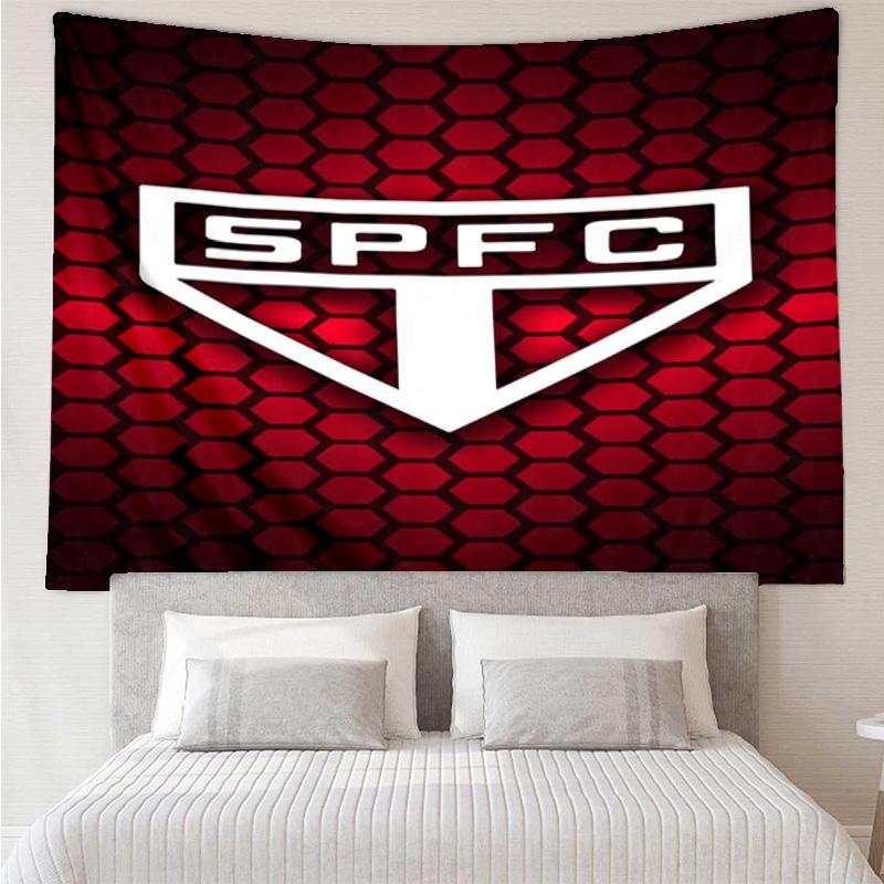 1PC Pau-lo Fc Emblem Printed Tapestry Room Decoration Wall Hanging for Living Room Bedroom, Dormitory, Birthday and Christmas Gifts